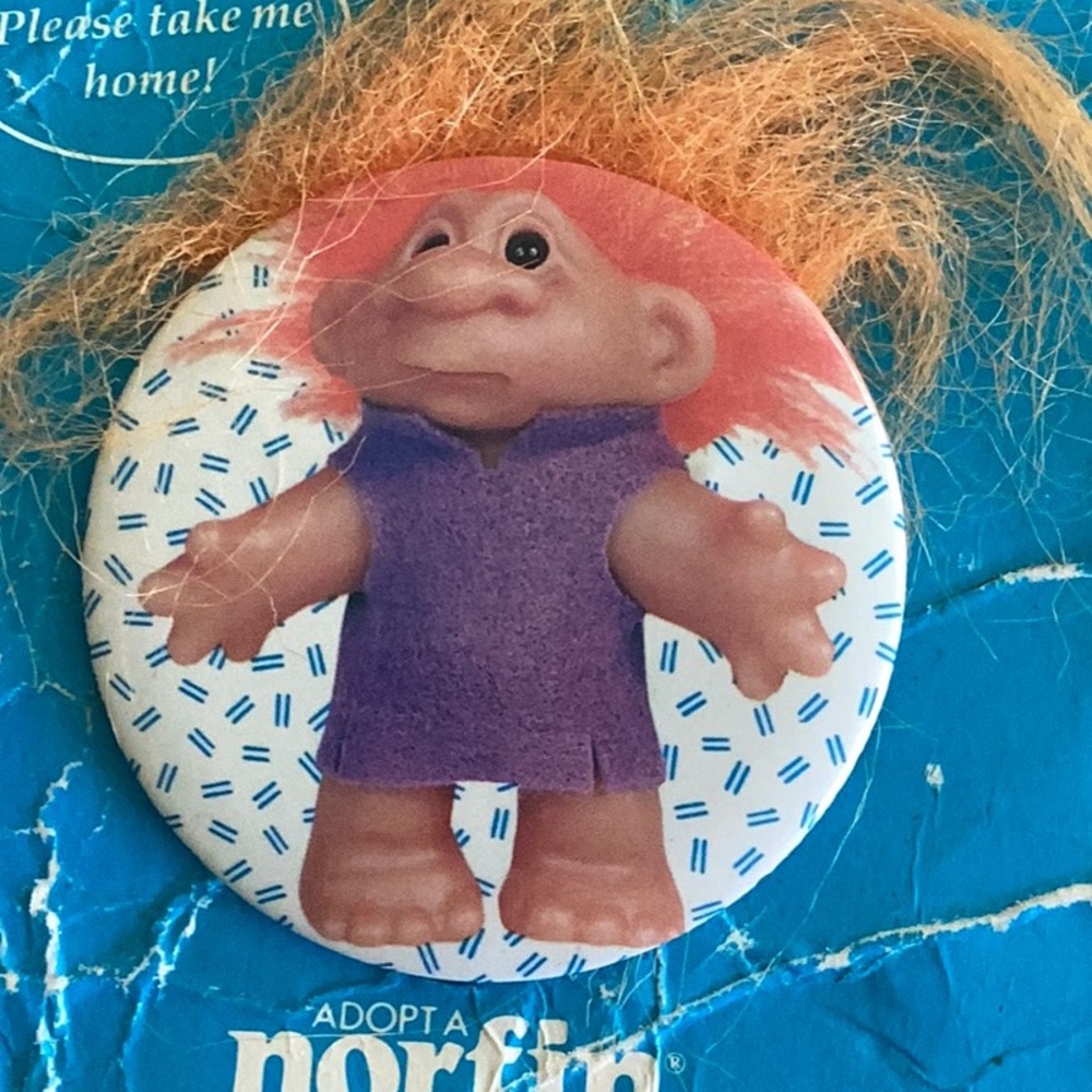 Norfin Vintage TROLL PIN Sweetest Ever Vintage 1991